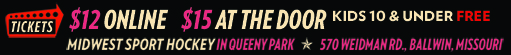 Tickets - $12 online and $15 at the door